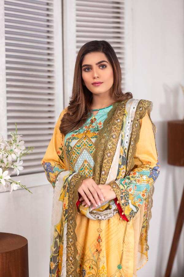 Blossom - Digital Printed Lawn (Unstitch)