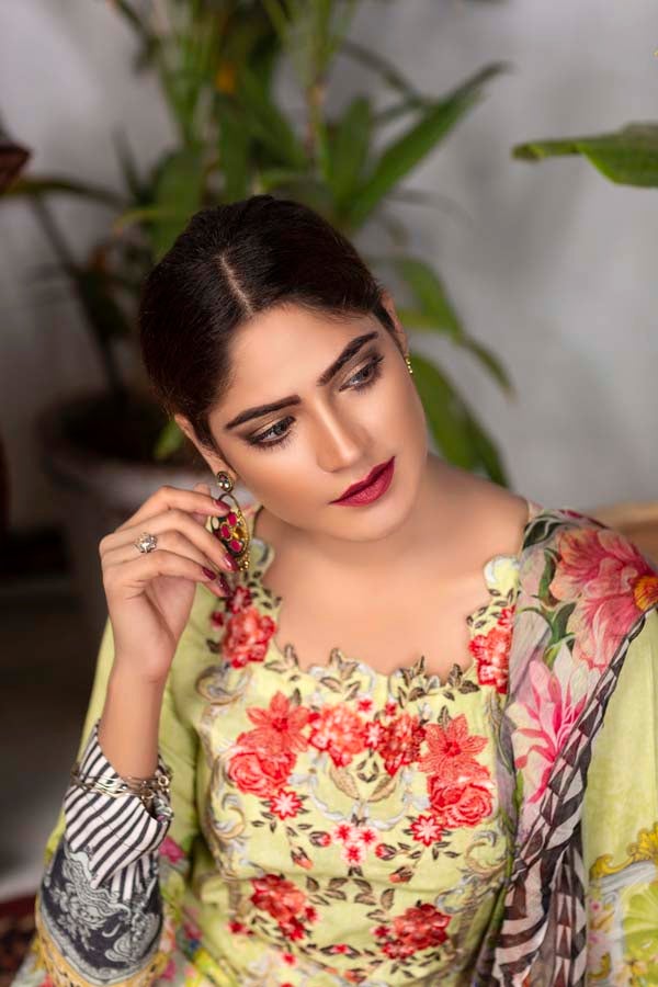 Neva - Digital Printed & Embroidered Karandi 3PC