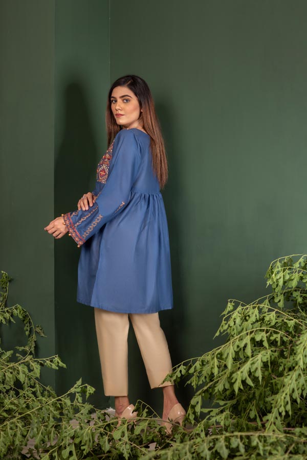 Catmint - Embroidered Lawn Stitch Shirt