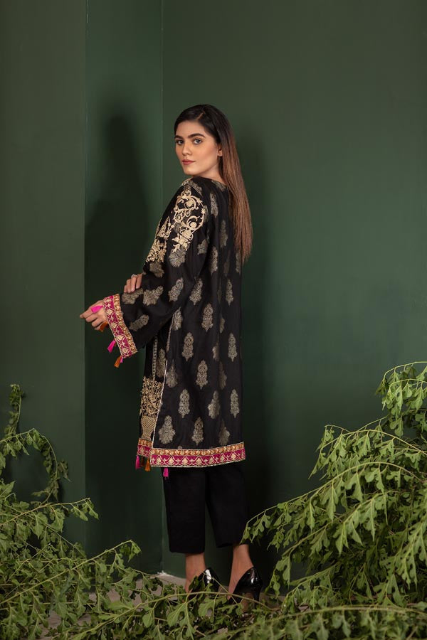 Ink - Jacquard Embroidered Unstitch 2 Piece