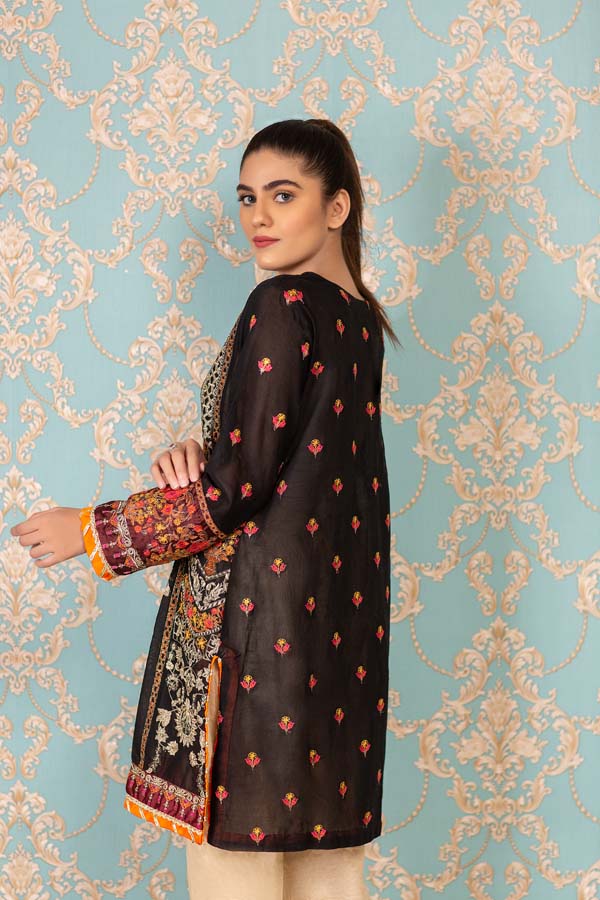 Bat Orchid - Stitched Embroidered Swiss Shirt