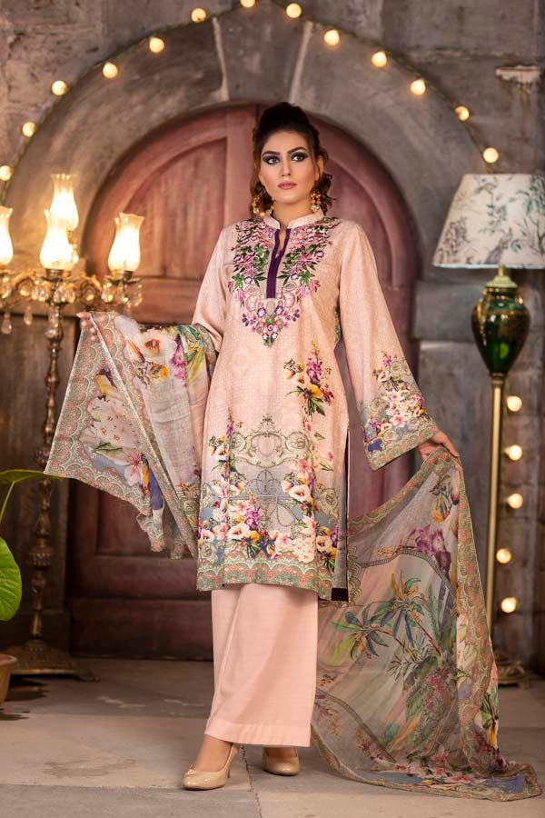 Razzmic - DIGITAL PRINTED & EMBROIDERED KARANDI 3PC