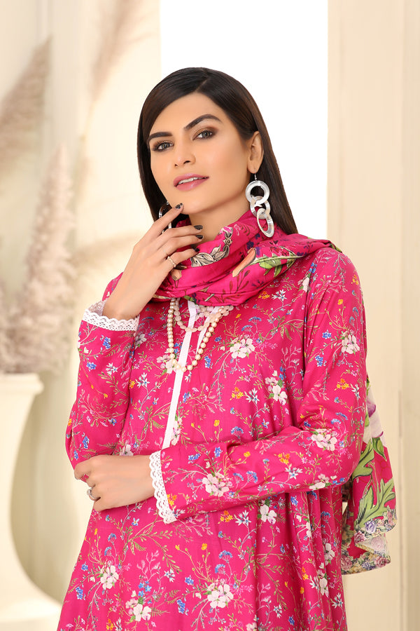 D 10 - Digital Printed Linen 3PC