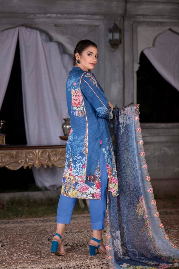 San Marino Digital Printed & Embroidered Karandi 3PC