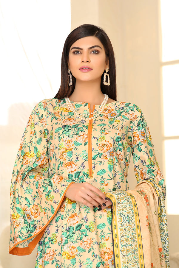 D 18 - Digital Printed Linen 3PC