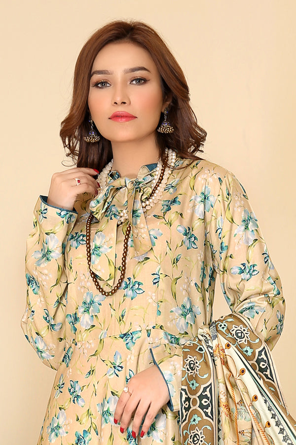 D 30 - Digital Printed Linen 3PC