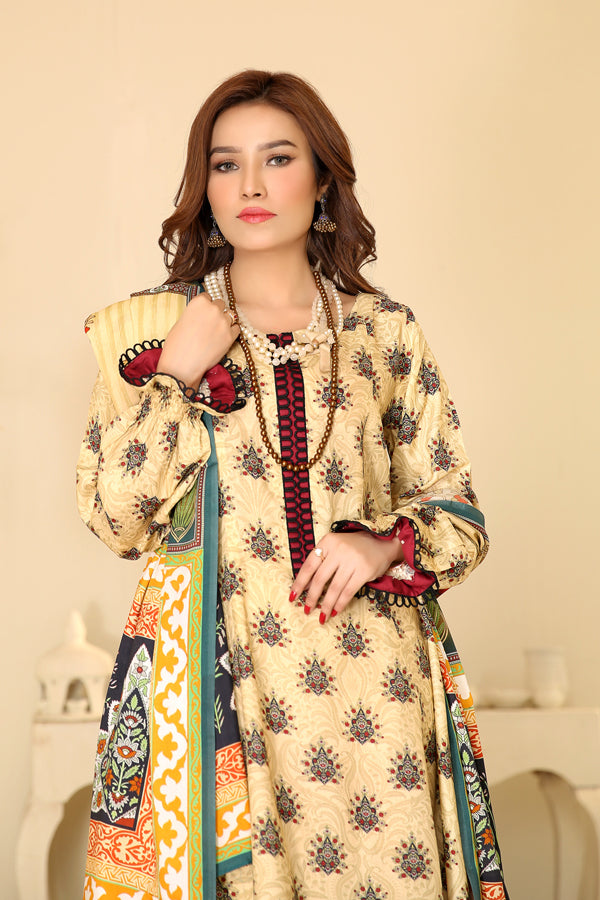 D 32 - Digital Printed Linen 3PC