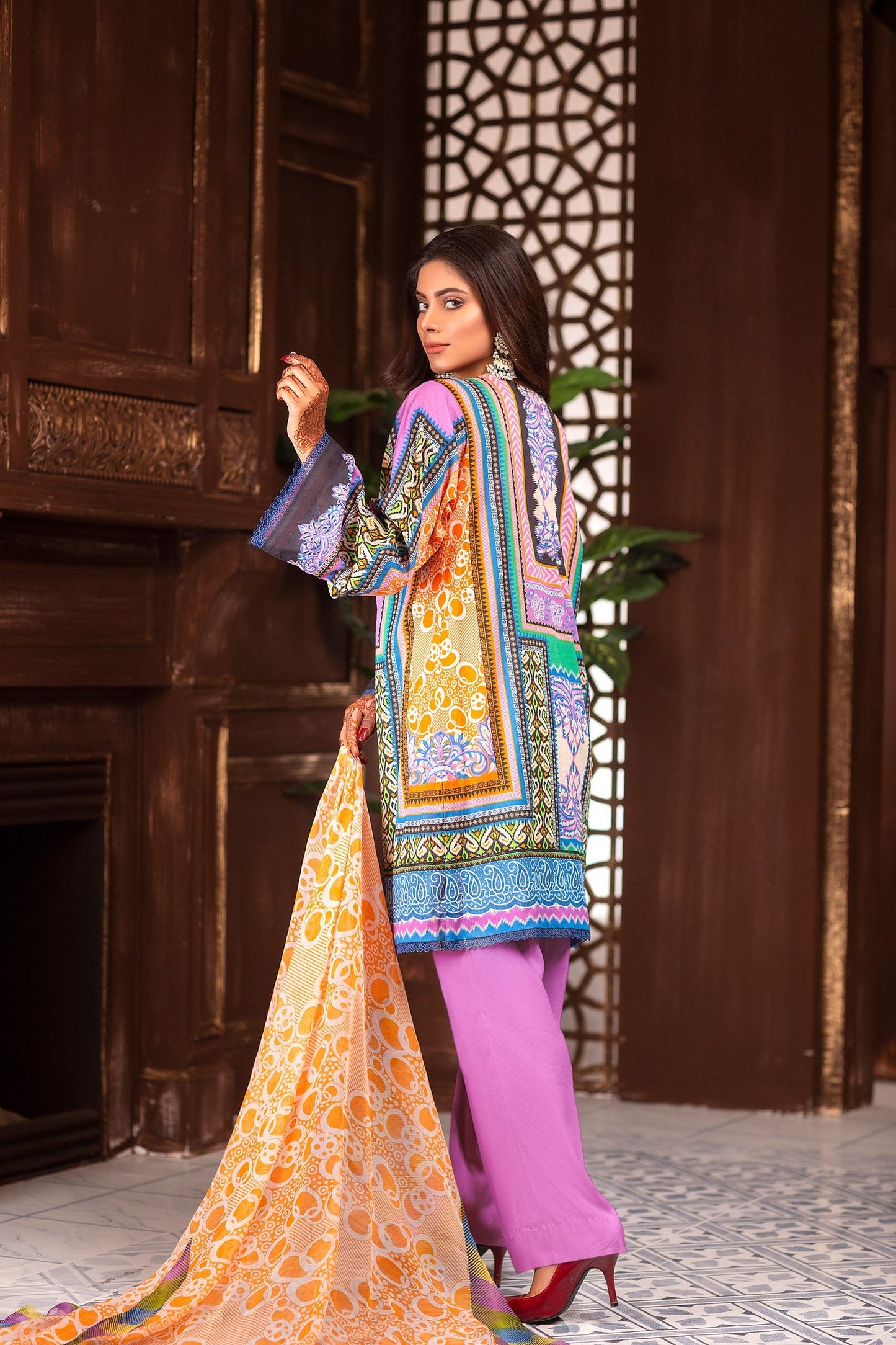 Purlin - Digital Printed & Embroidered Lawn Unstitch