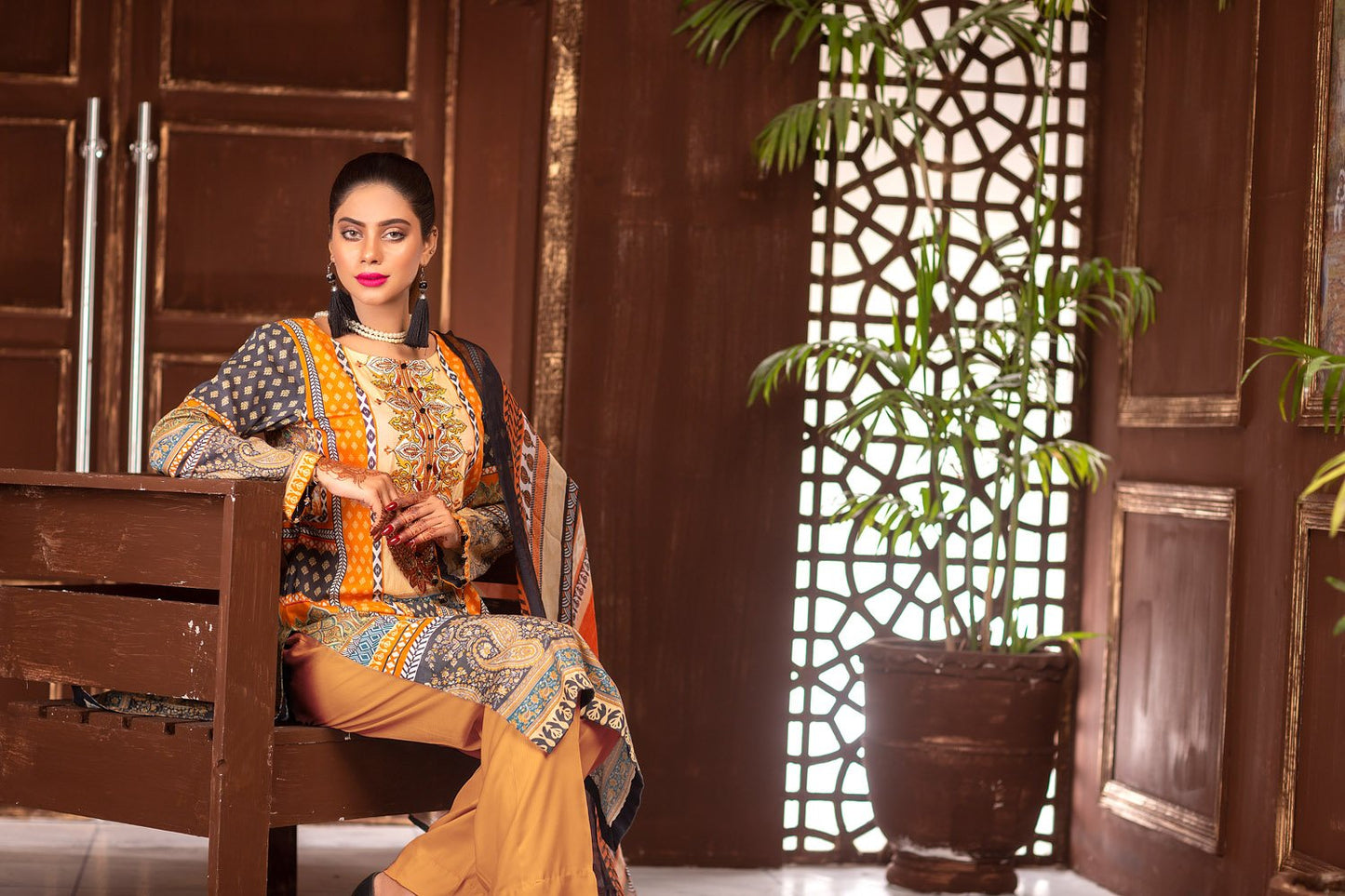 Sangria - Digital Printed & Embroidered Lawn Unstitch