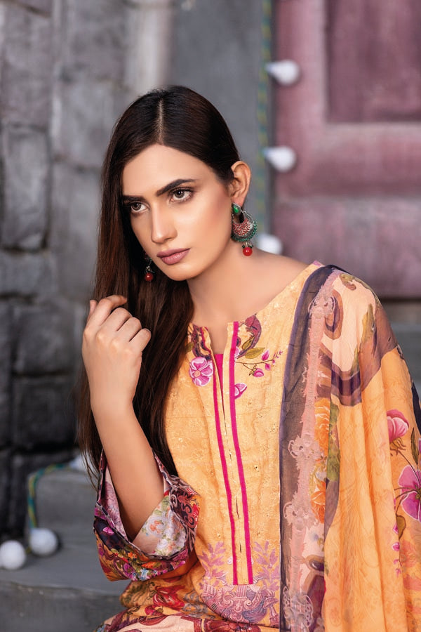 Blossom- Digital Sequin Chickenkari Viscose