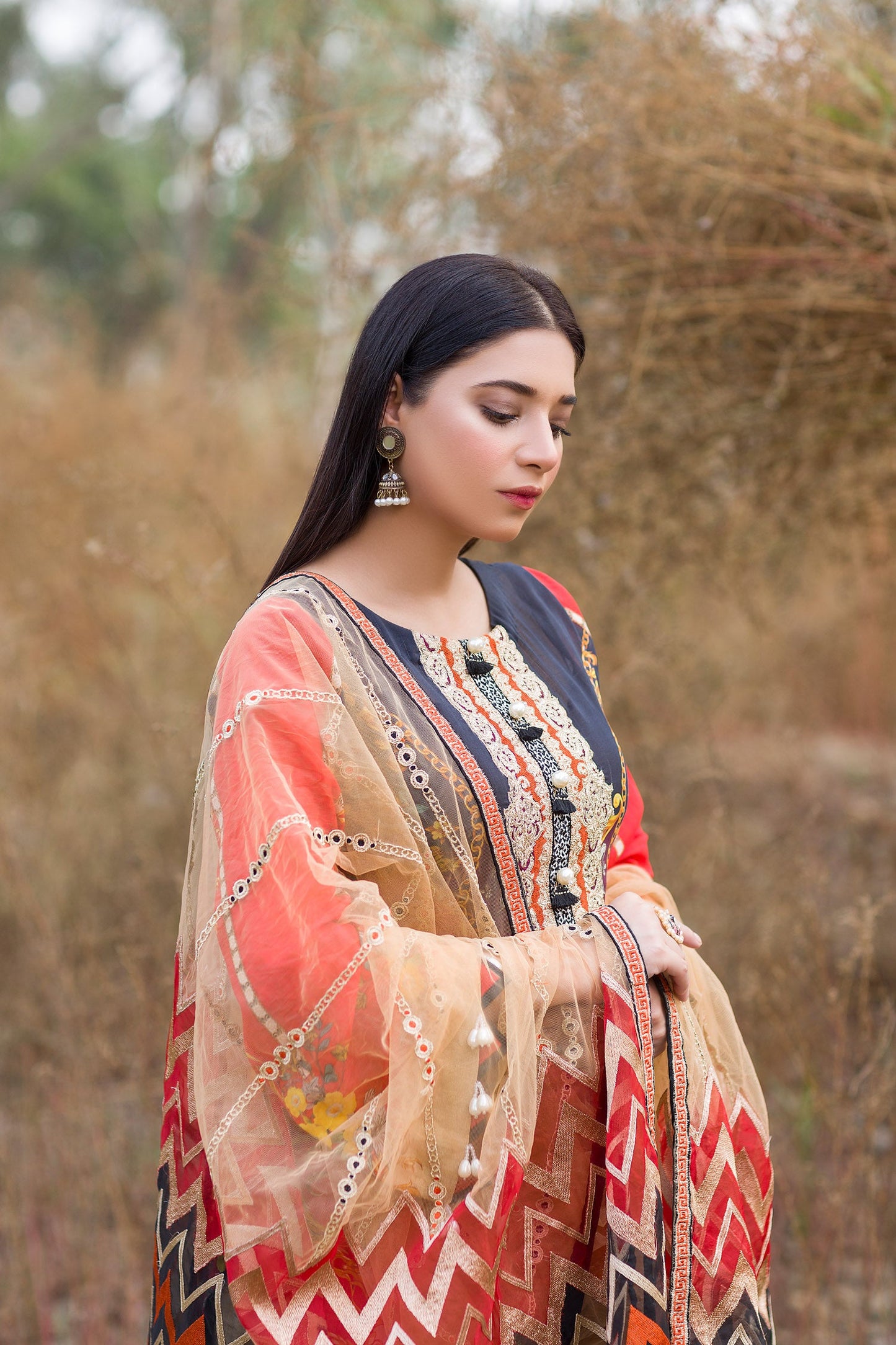 Fenci - Digital Embroidered Swiss Voil 3PC