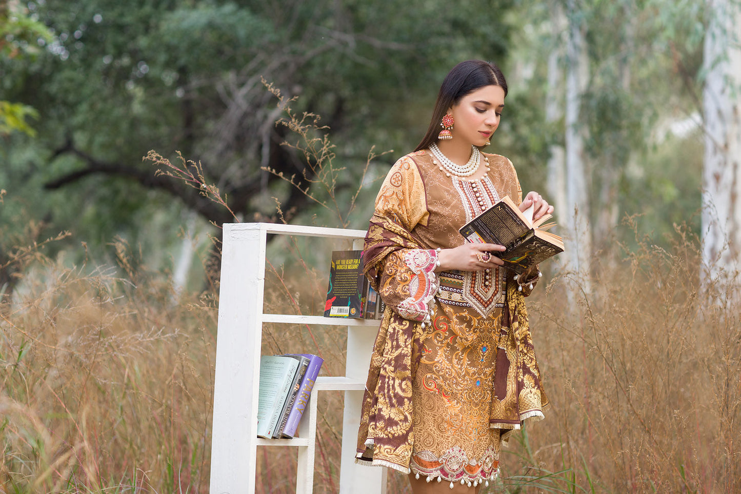 Brawlin - Digital Embroidered Swiss Voil 3PC