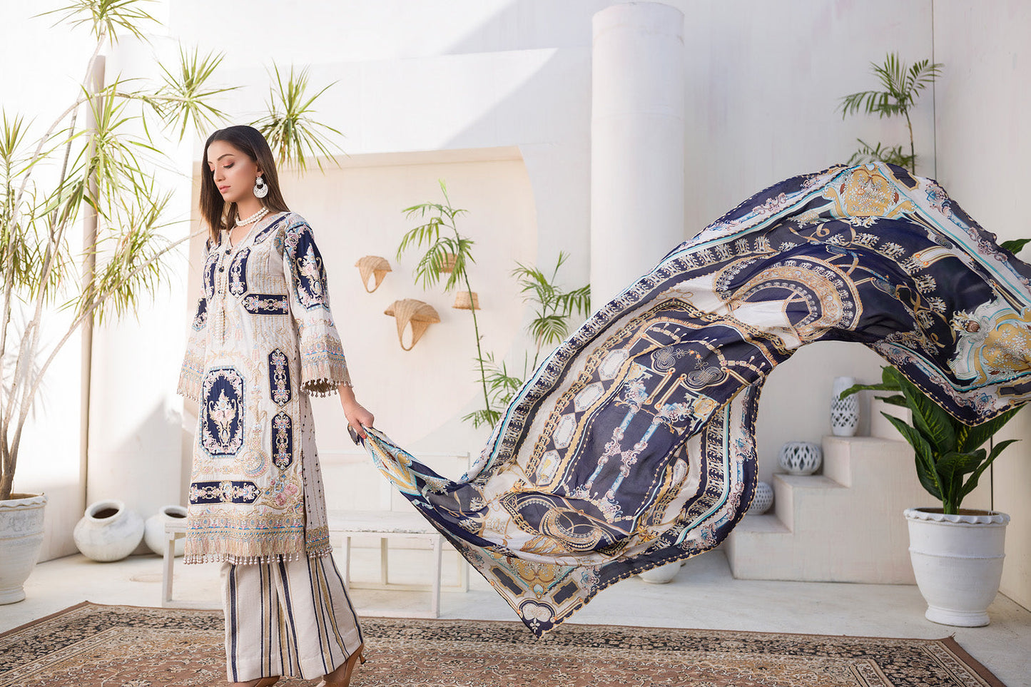 Biannual - Digital Embroidered Lawn Karandi