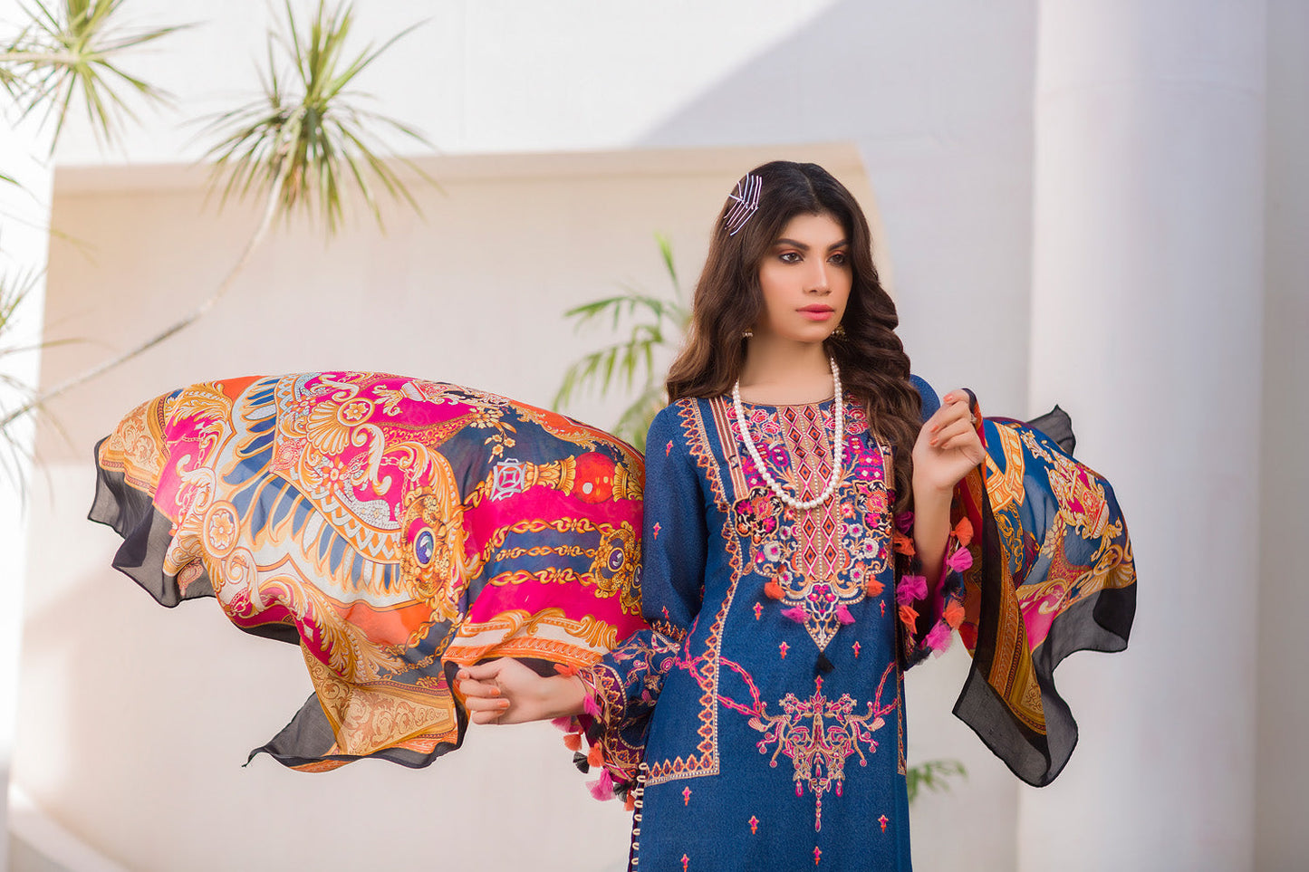 Bellis - Embroidered Lawn Karandi