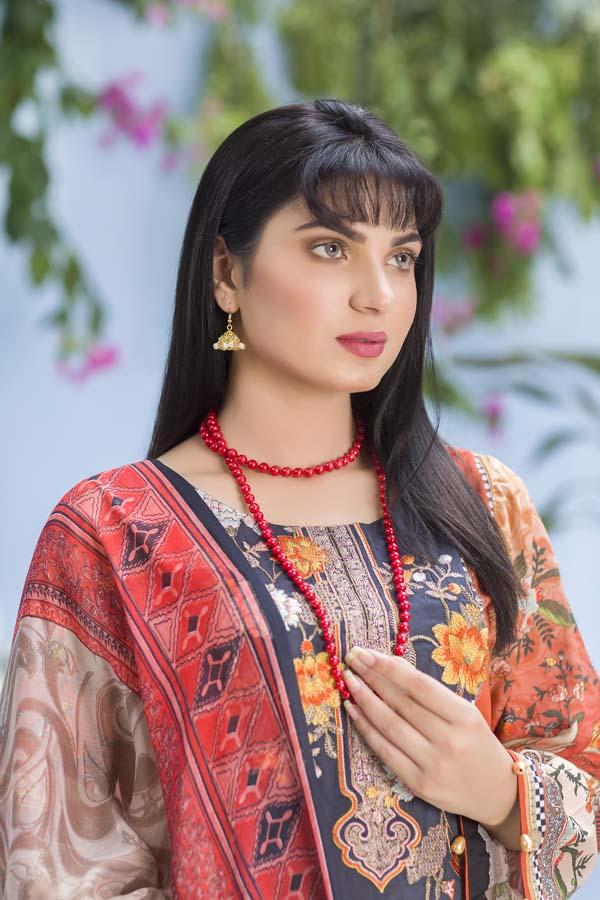 Bronco - DIGITAL EMBROIDERED LAWN Unstitch