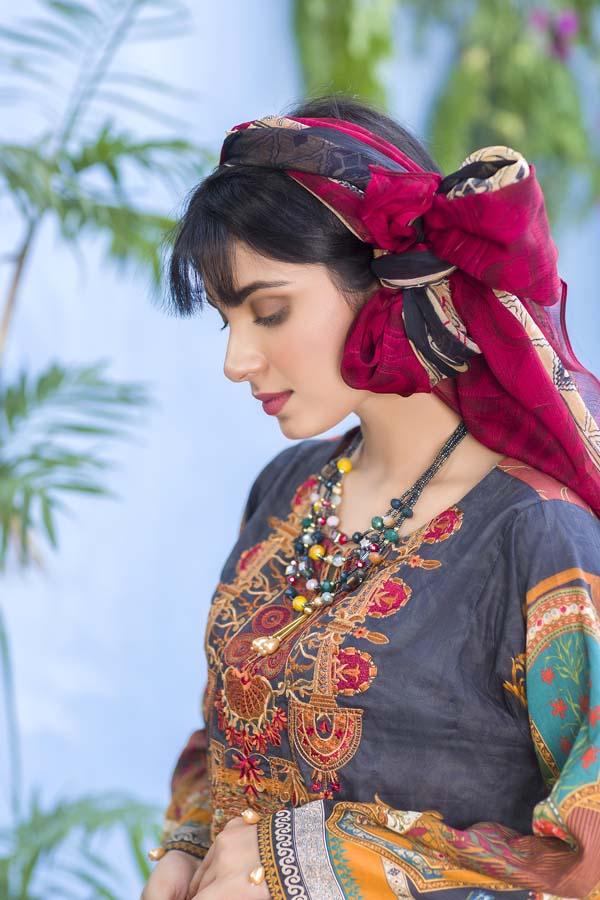 Comet - DIGITAL EMBROIDERED LAWN Unstitch