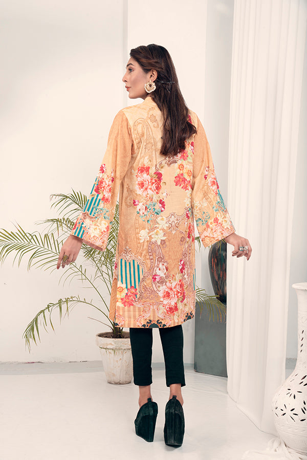 Cezial - Embroidered Khaddar Unstitch Kurti