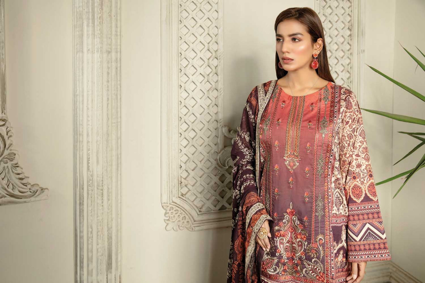 Alluring - Digital Printed & Embroidered Lawn 3 piece