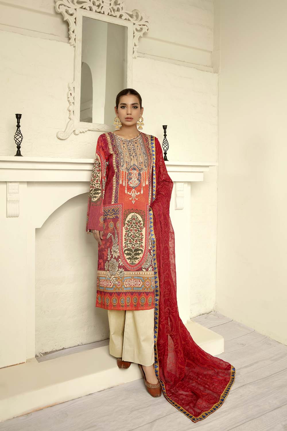 Subtle - Digital Printed & Embroidered Lawn