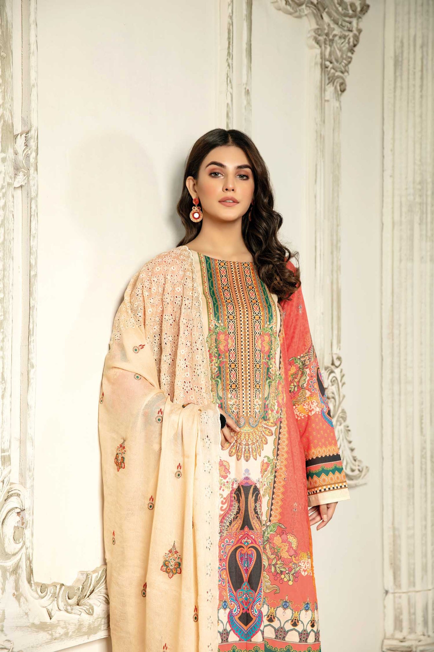 Adorable - Digital Printed & Embroidered Lawn 3PC