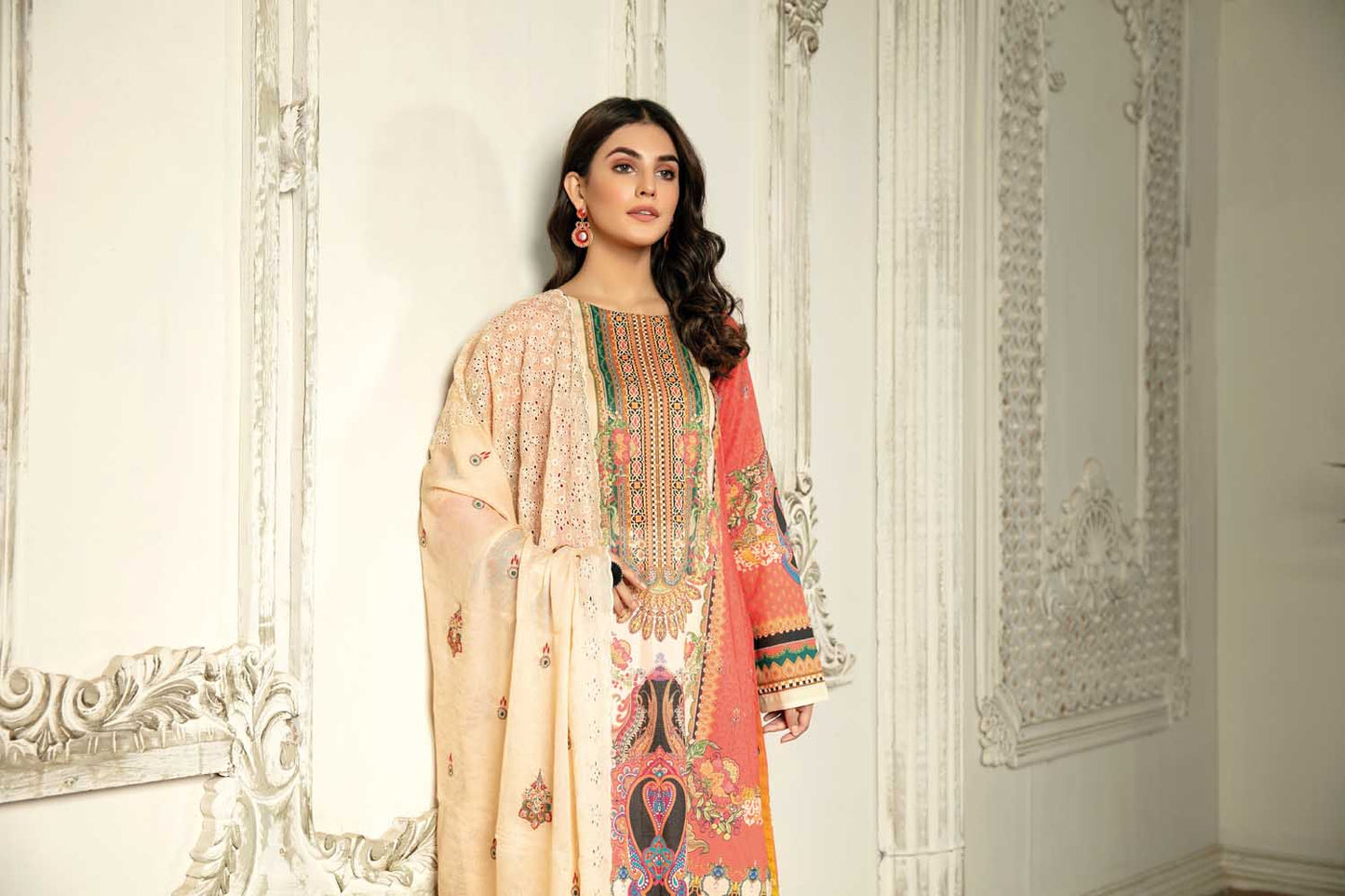 Adorable - Digital Printed & Embroidered Lawn 3PC