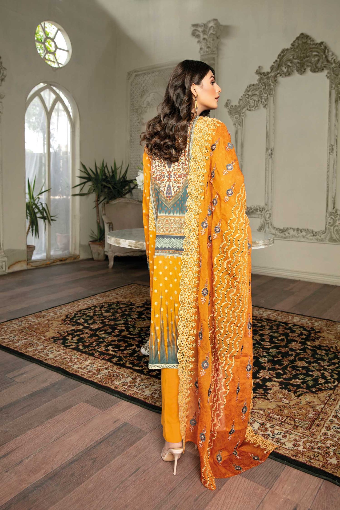 SunFlower - Digital Printed & Embroidered Lawn 3PC