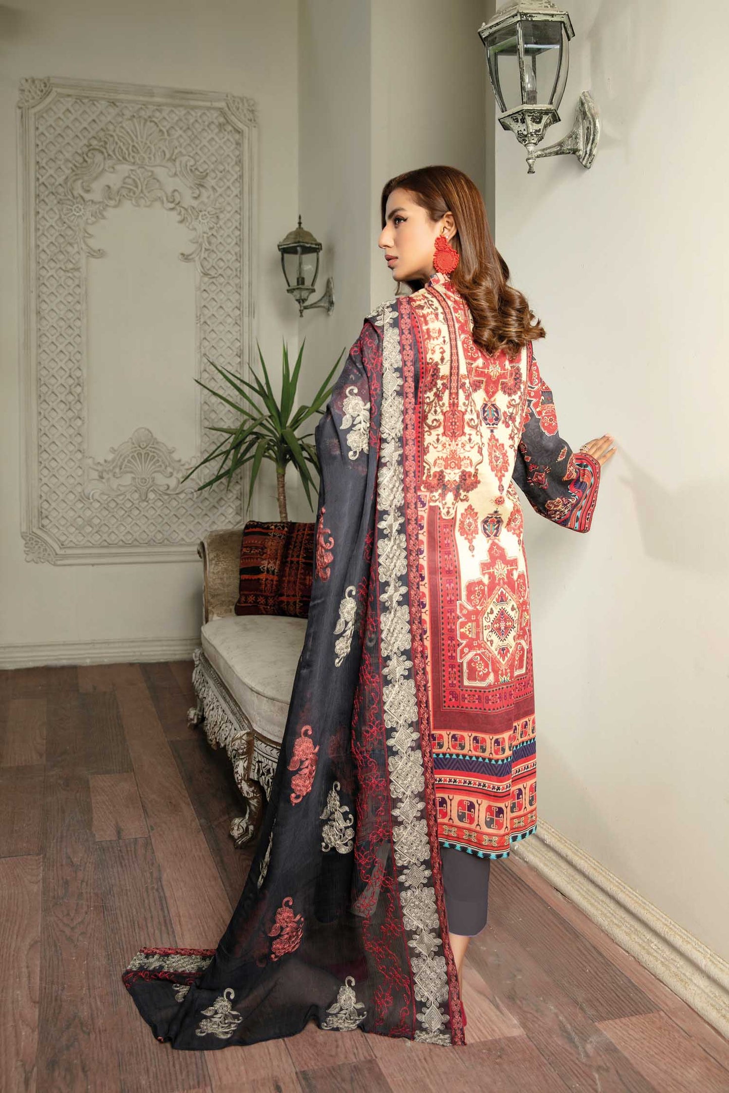 Charmin - Digital Printed & Embroidered Lawn 3 piece
