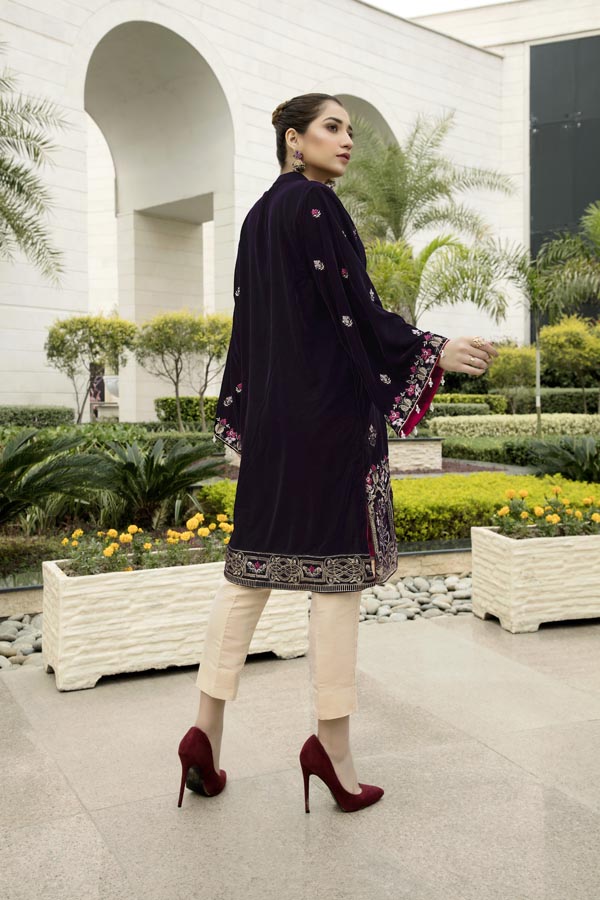 Cemre - Embroidered Velvet Un-Stitched (2 Piece)