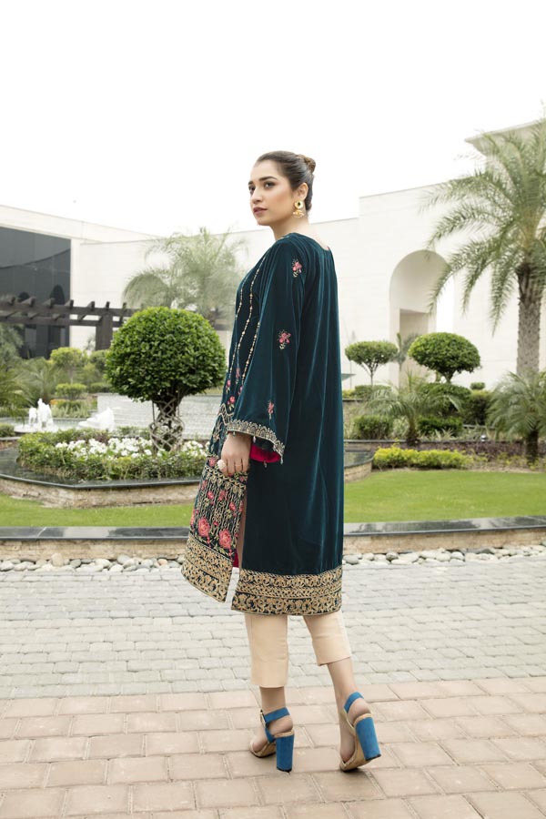 Eslem - Embroidered Velvet Un-Stitched (2 Piece)