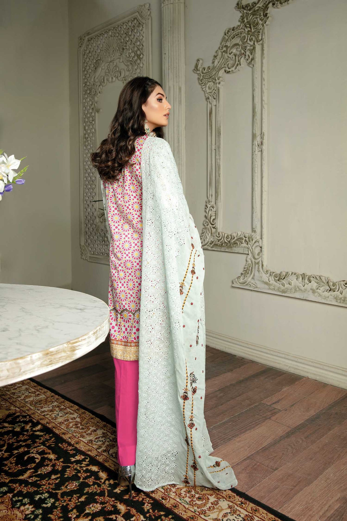 Marble - Digital Printed & Embroidered Lawn 3PC