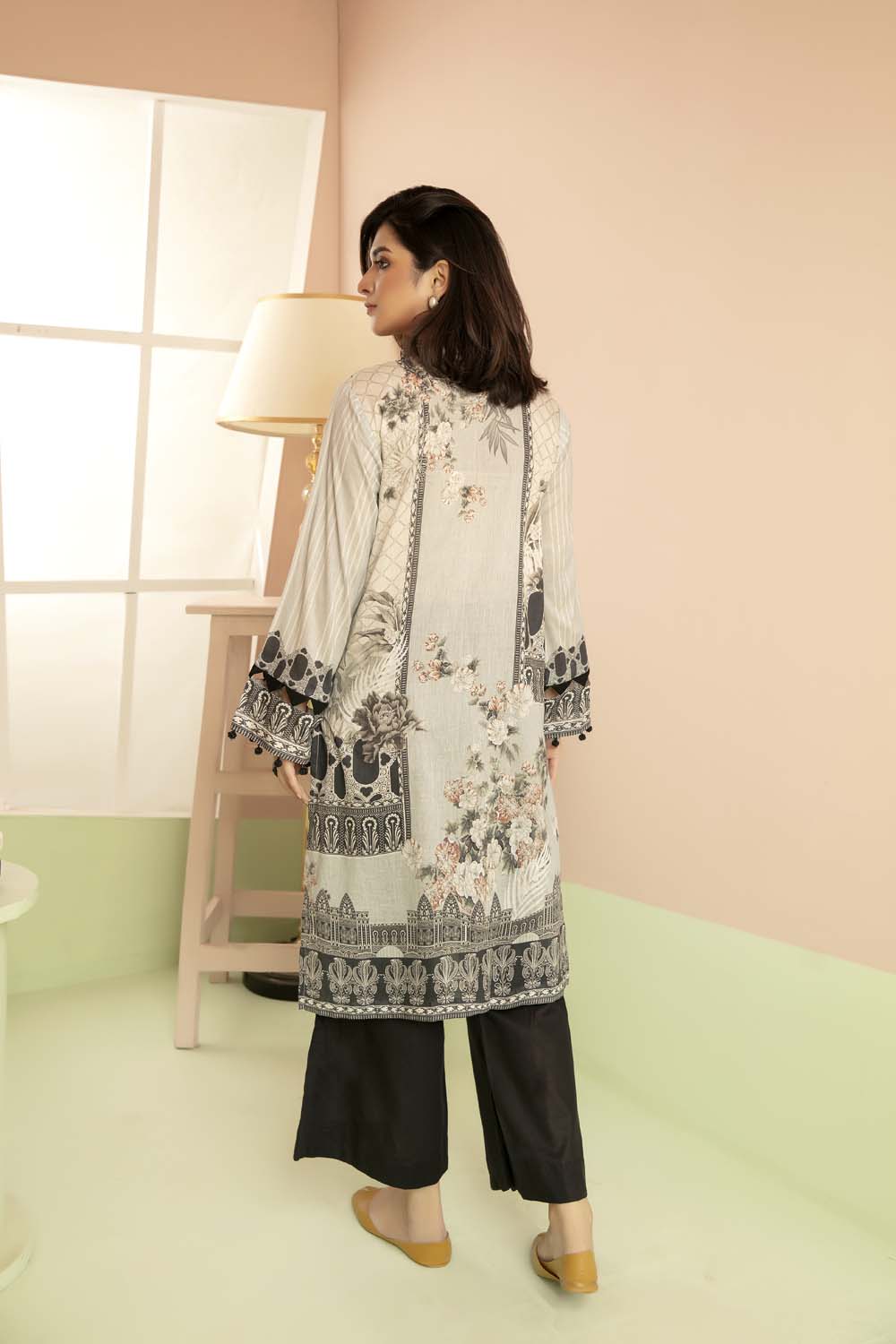 Grey flip - Printed Stitch Kurti