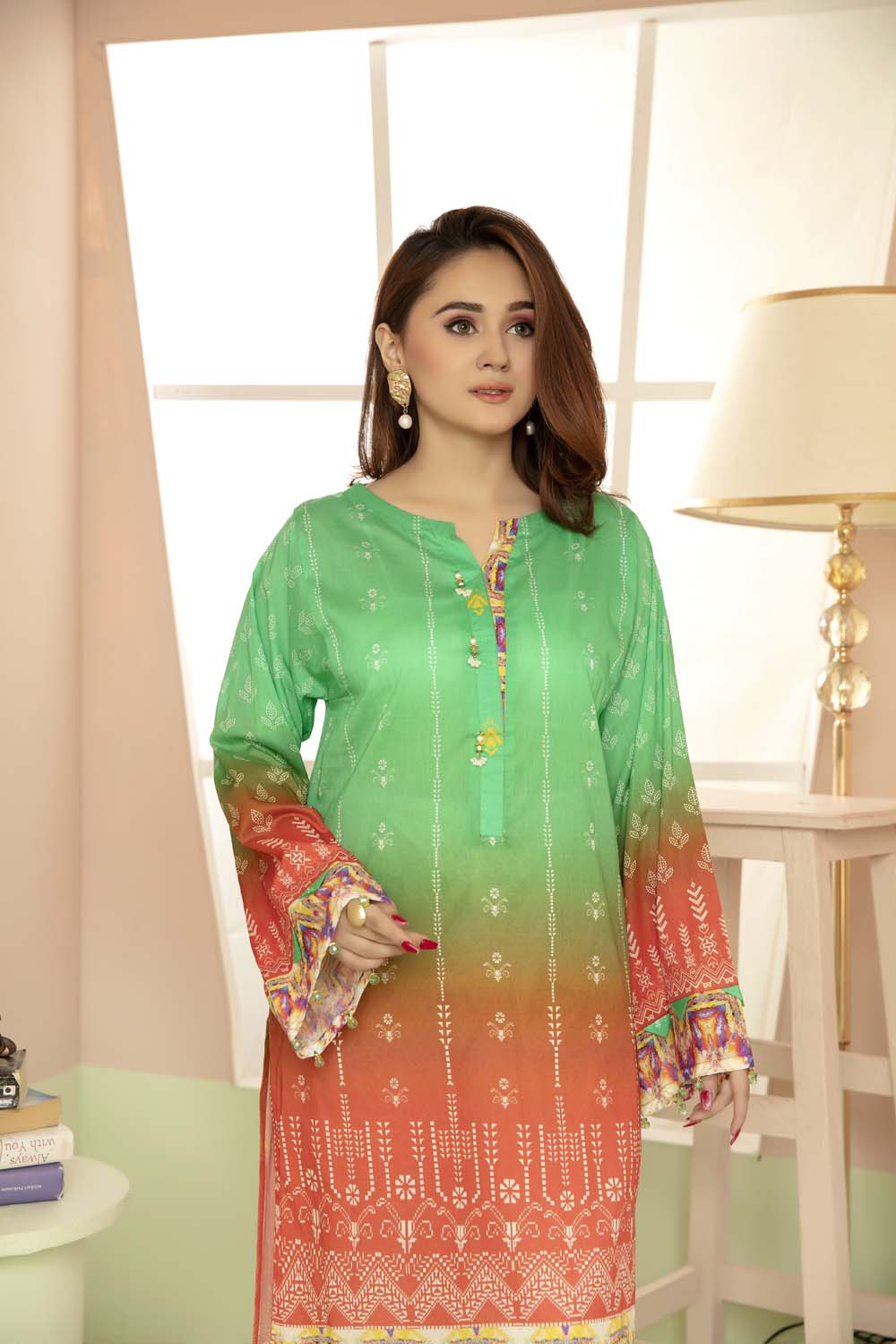 Grezin - Printed Stitch Kurti