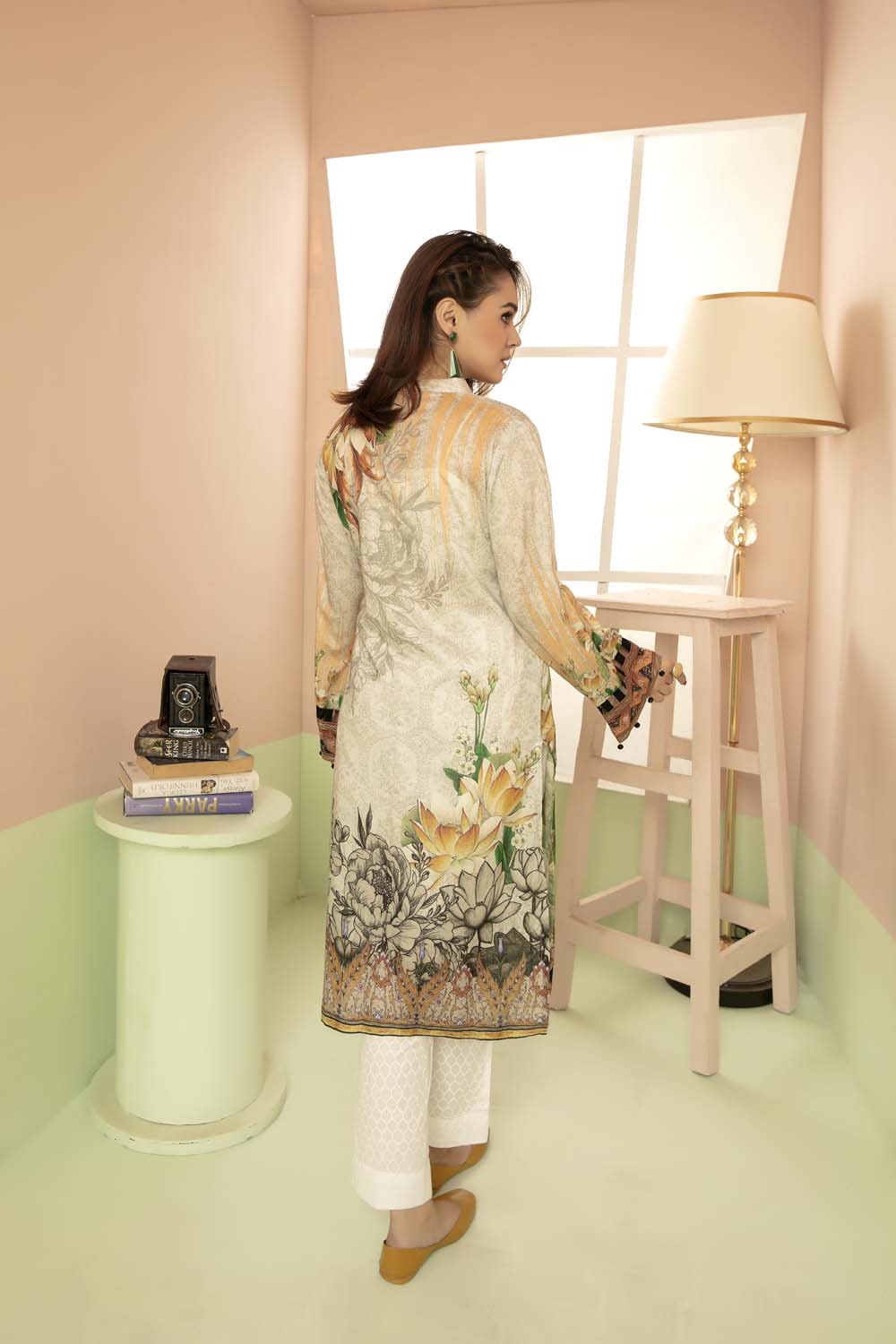 Sea Green - Printed Stitch Kurti