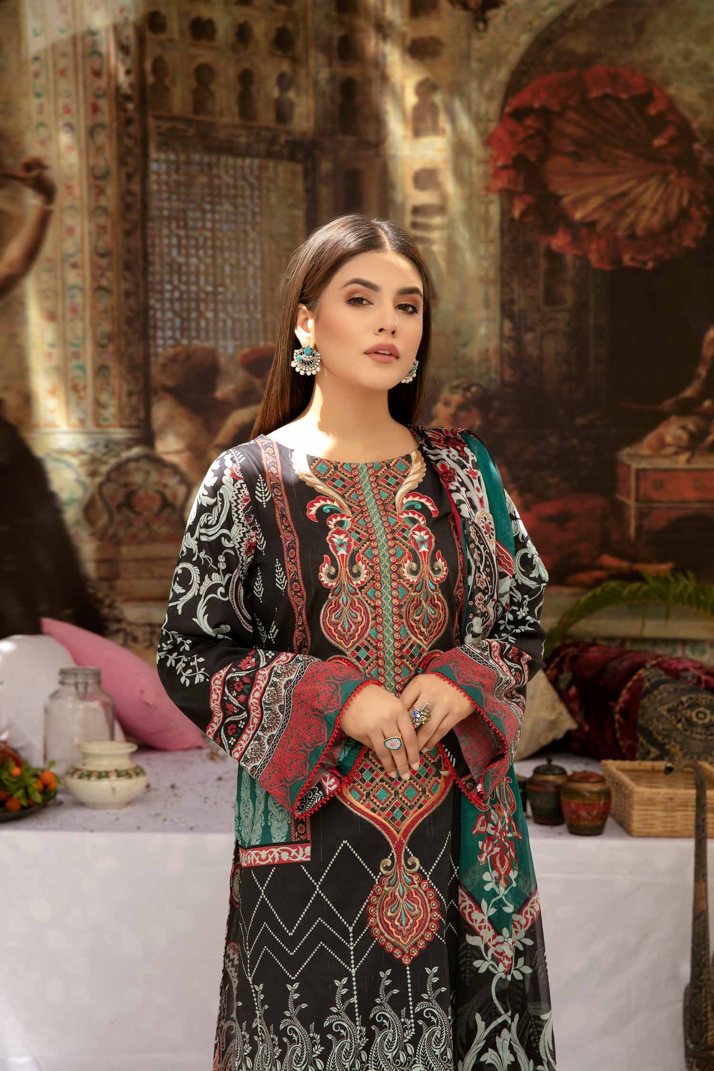 Elite Pattern - Digital Printed & Embroidered Lawn 3 piece