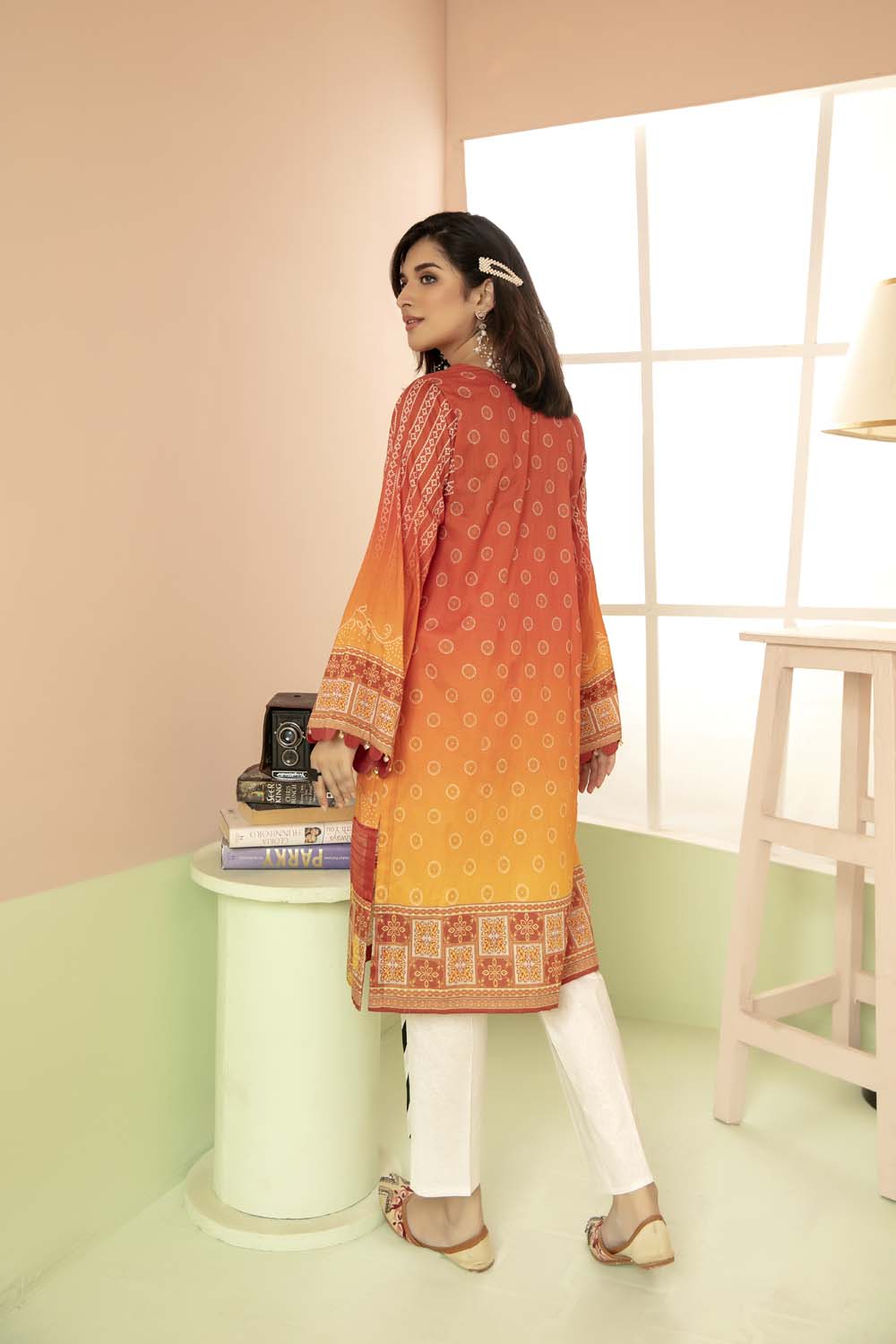 Ecru - Printed Stitch Kurti