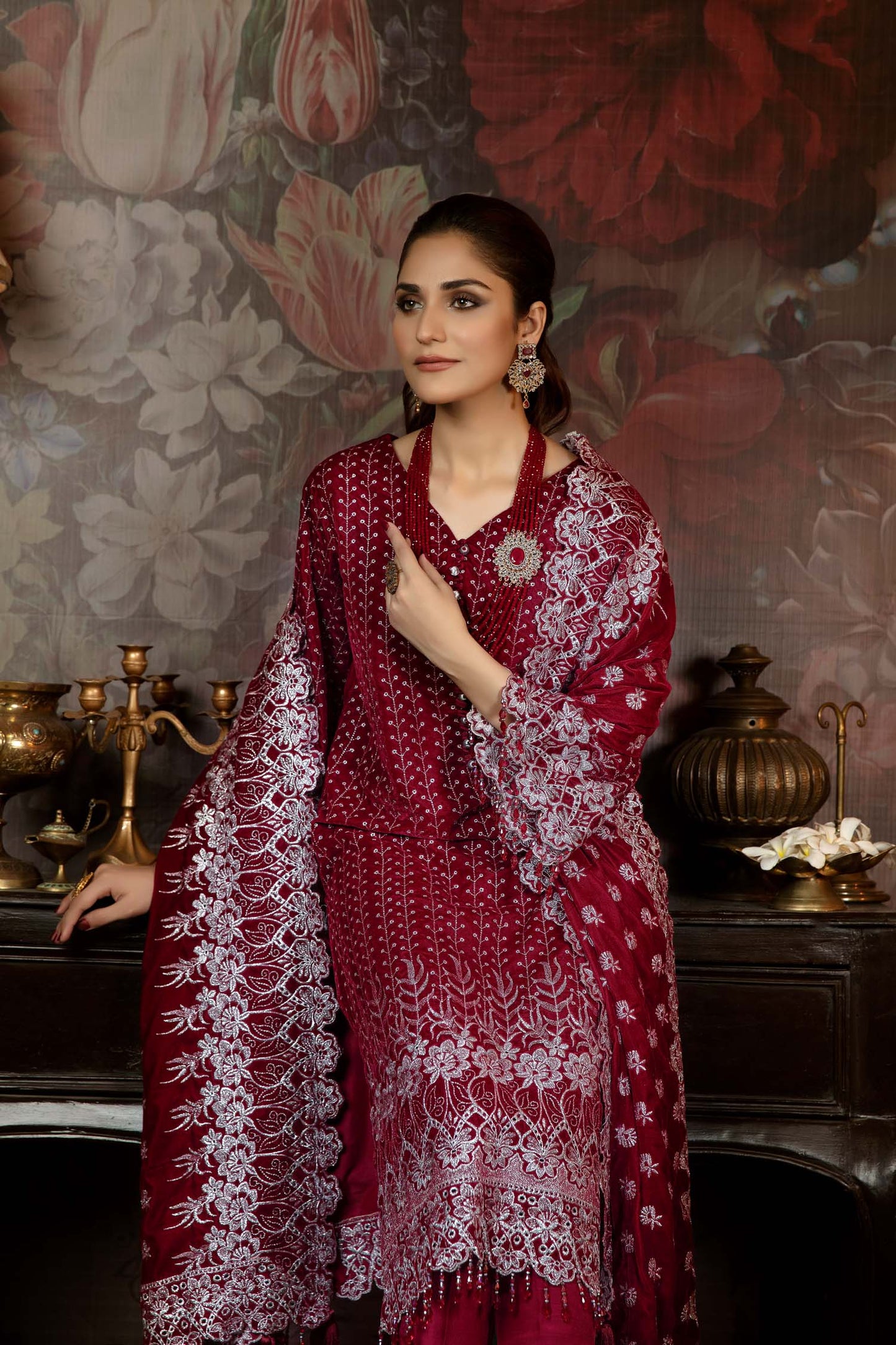 Marish - Embroidered Velvet 3PC Stitched