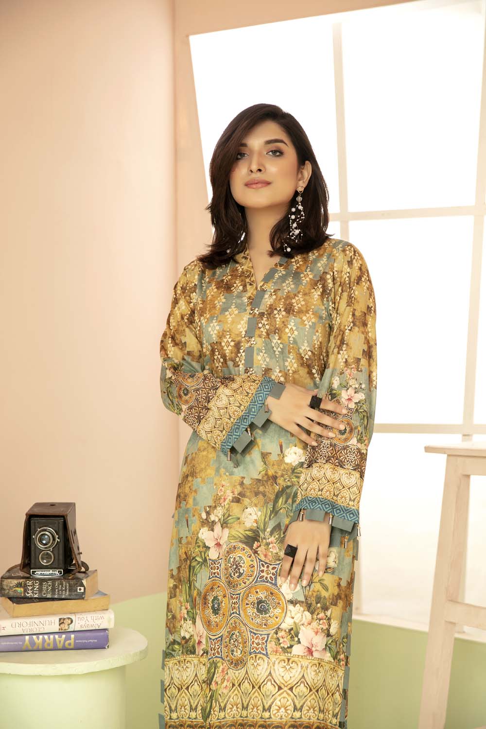 Bistre - Printed Stitch Kurti