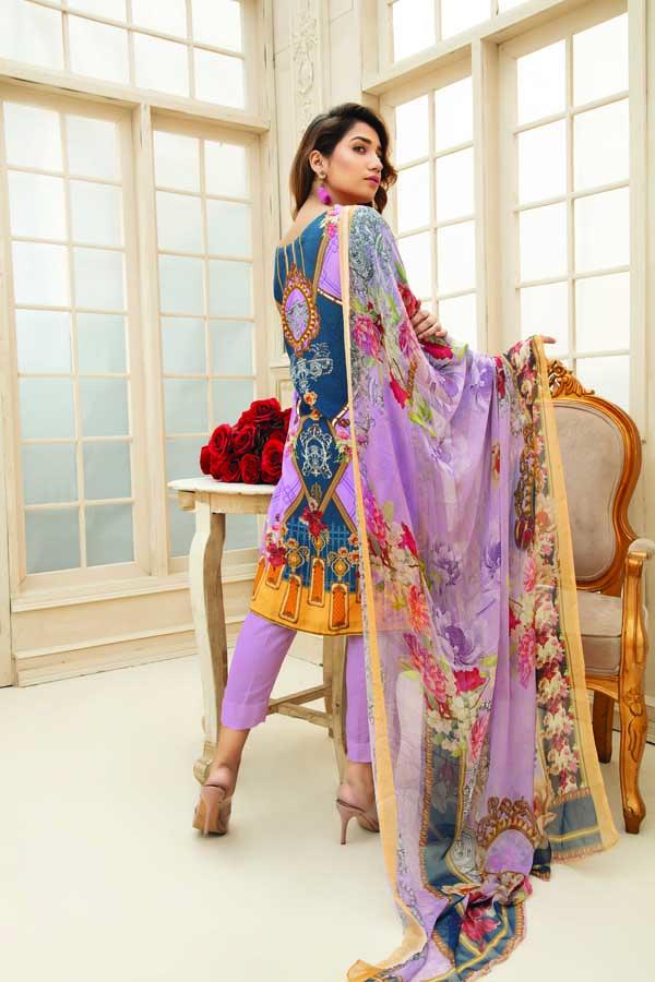 East Side - Digital Embroidered Karandi 3 Piece