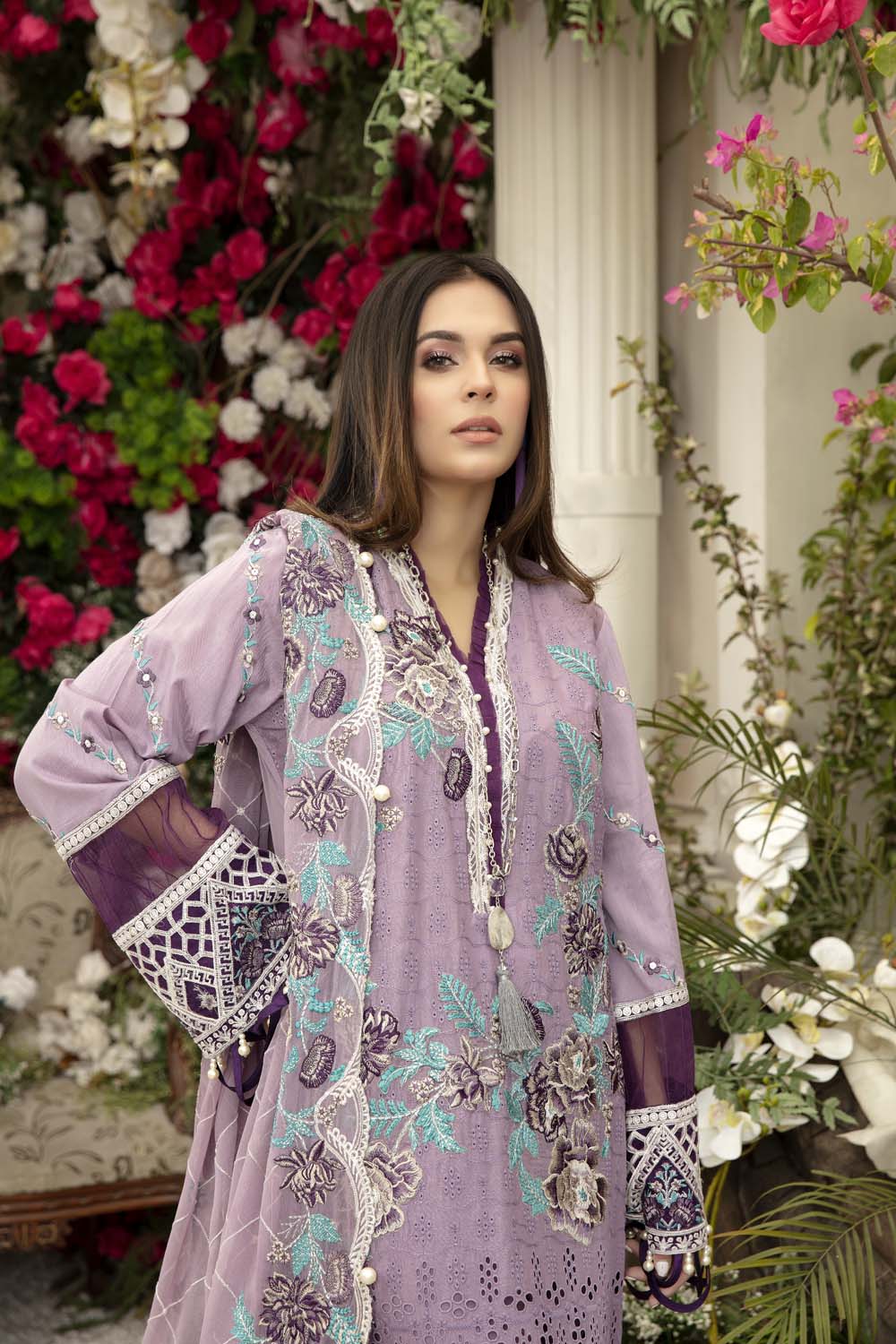 Spring Bliss - Schiffli Embroidered Lawn (3PC)