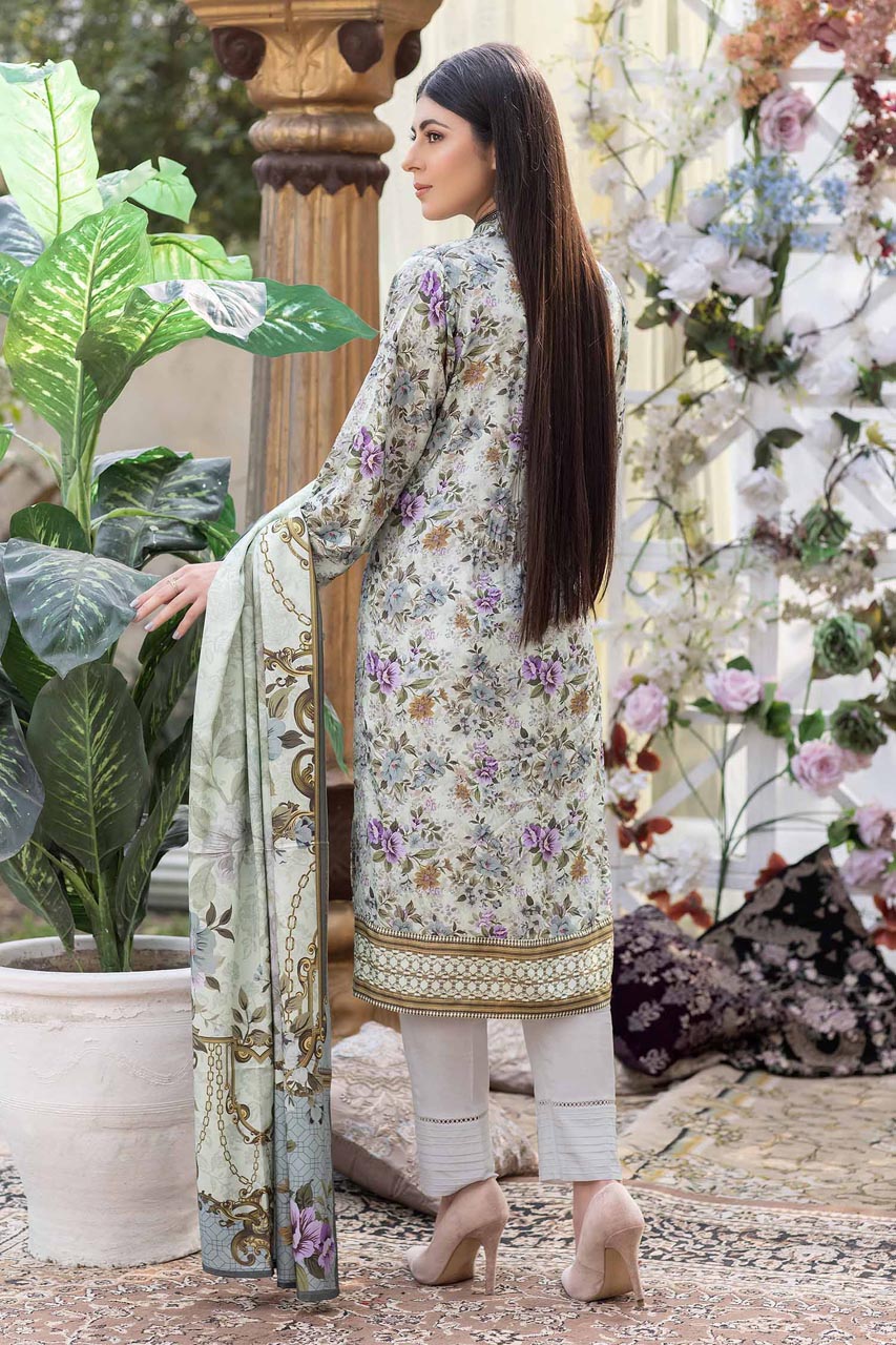 Flint - Stitched Digital Printed Linen 3PC