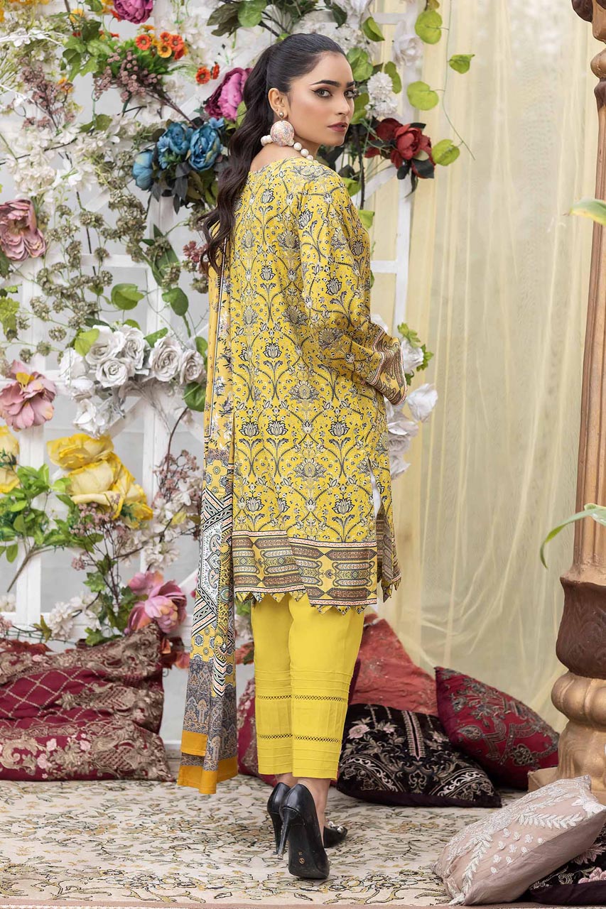 Feacent - Stitched Digital Printed Linen 3PC