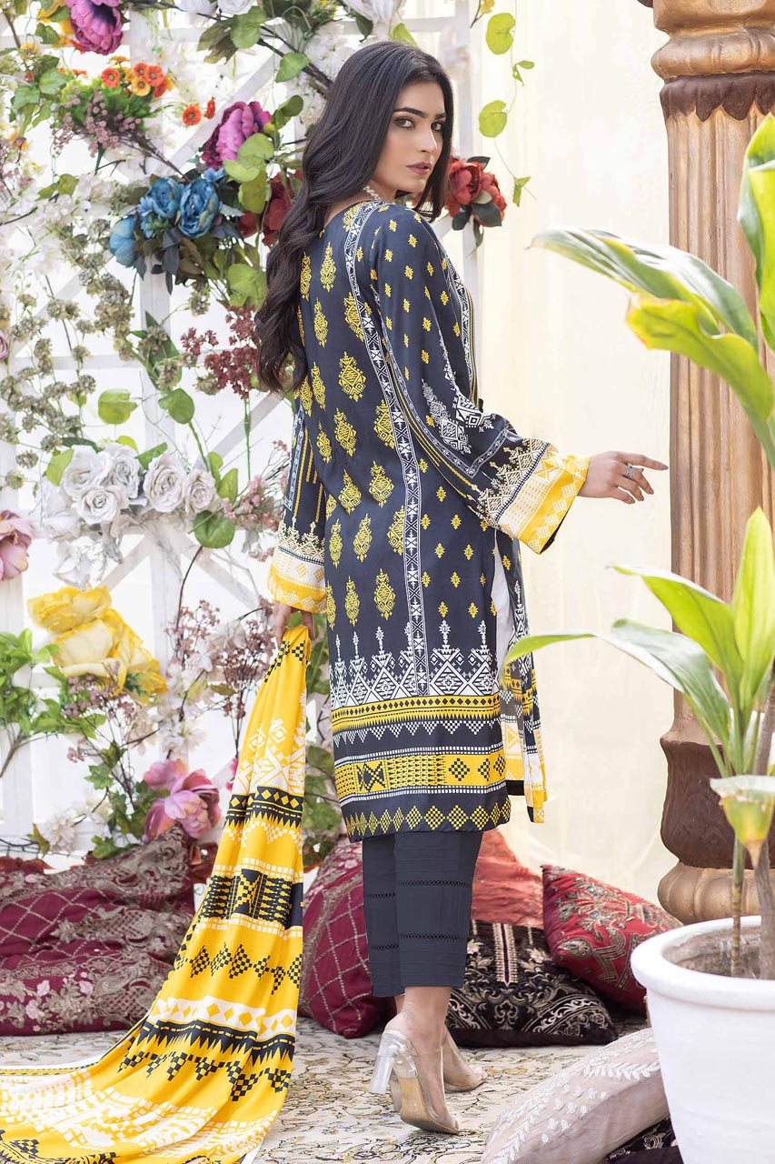 Gondola - Stitched Digital Printed Linen 3PC