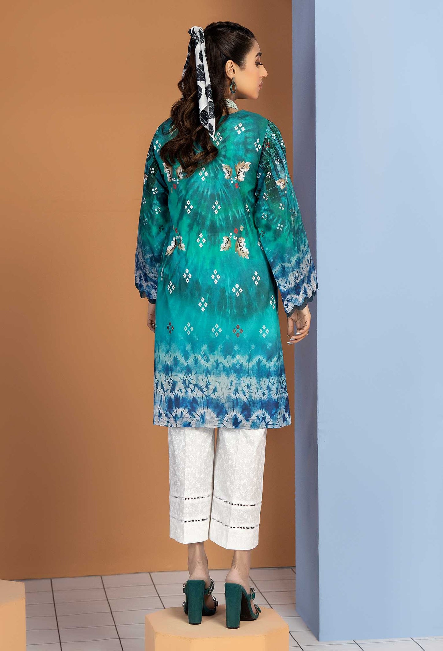 Ocean Blue - Unstitch Lawn Kurti