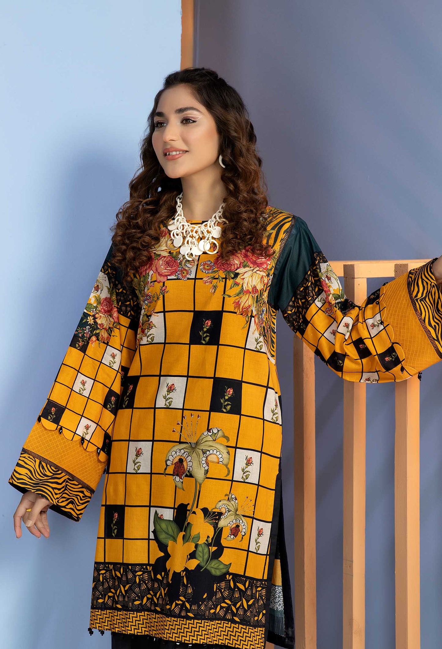Savory Yellow - Unstitch Lawn Kurti