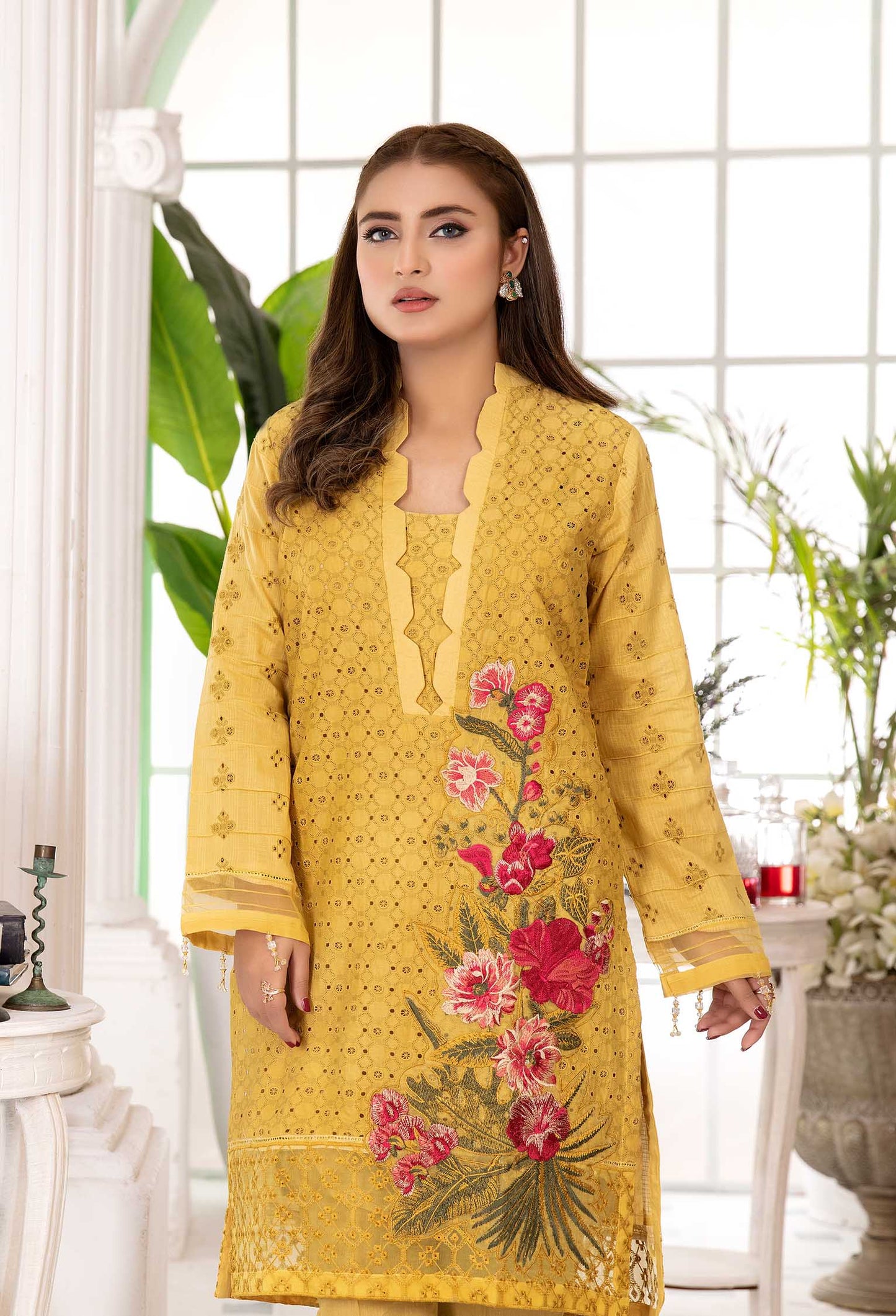 Garnola - Embroidered Stitch Chikankari Shirt