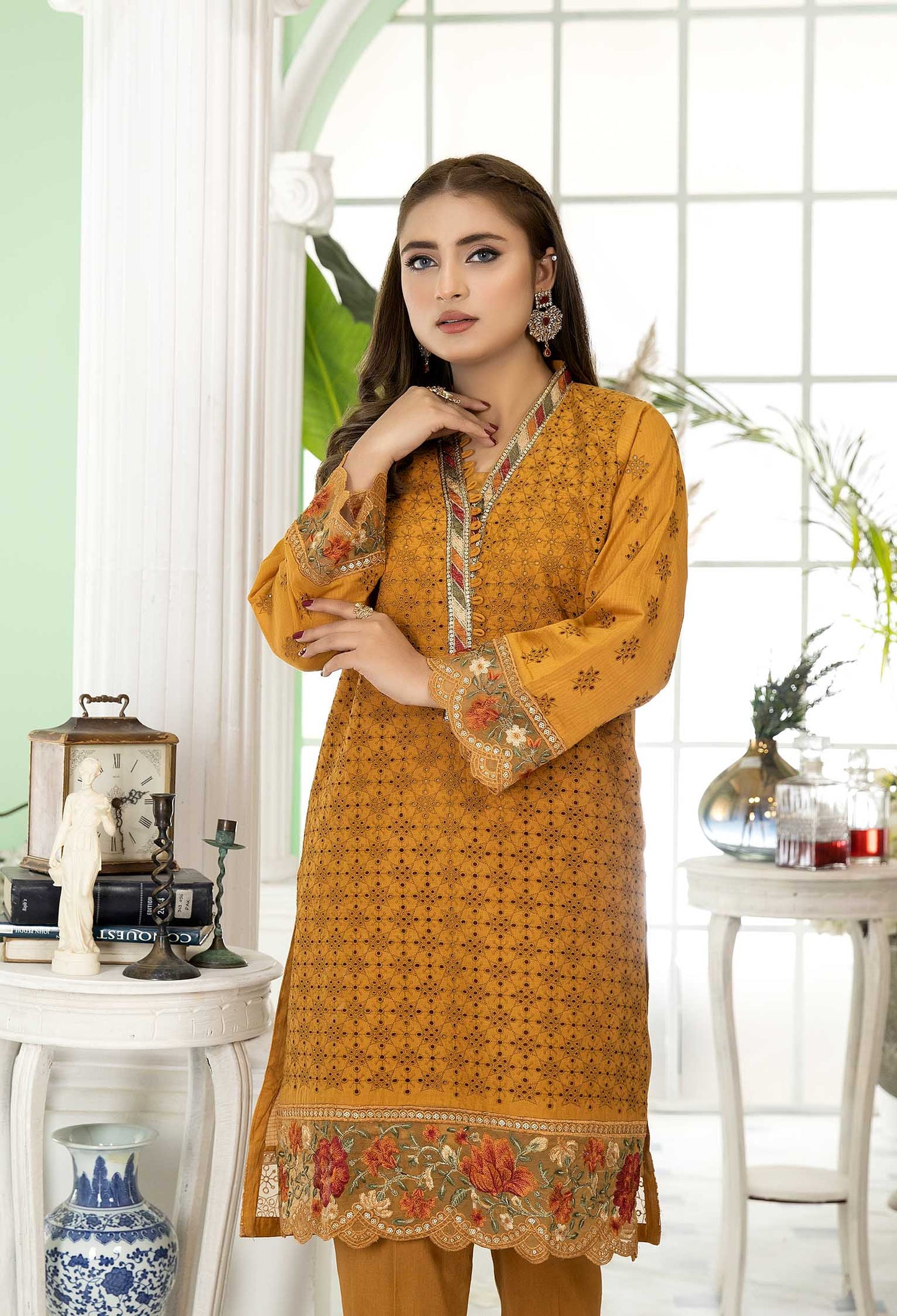 Sandy - Embroidered Stitch Chikankari Shirt