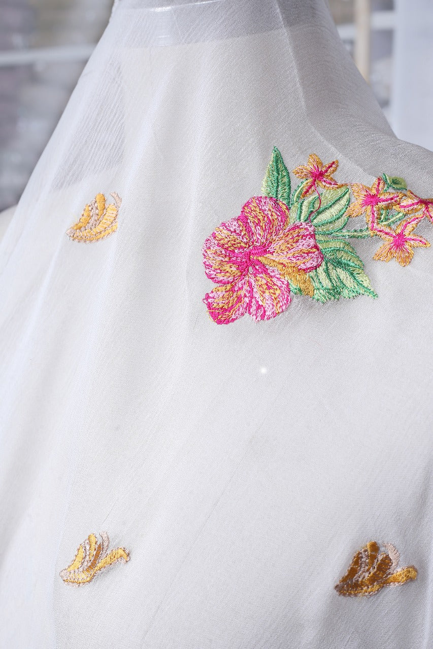 Embroidered Chiffon Dupatta