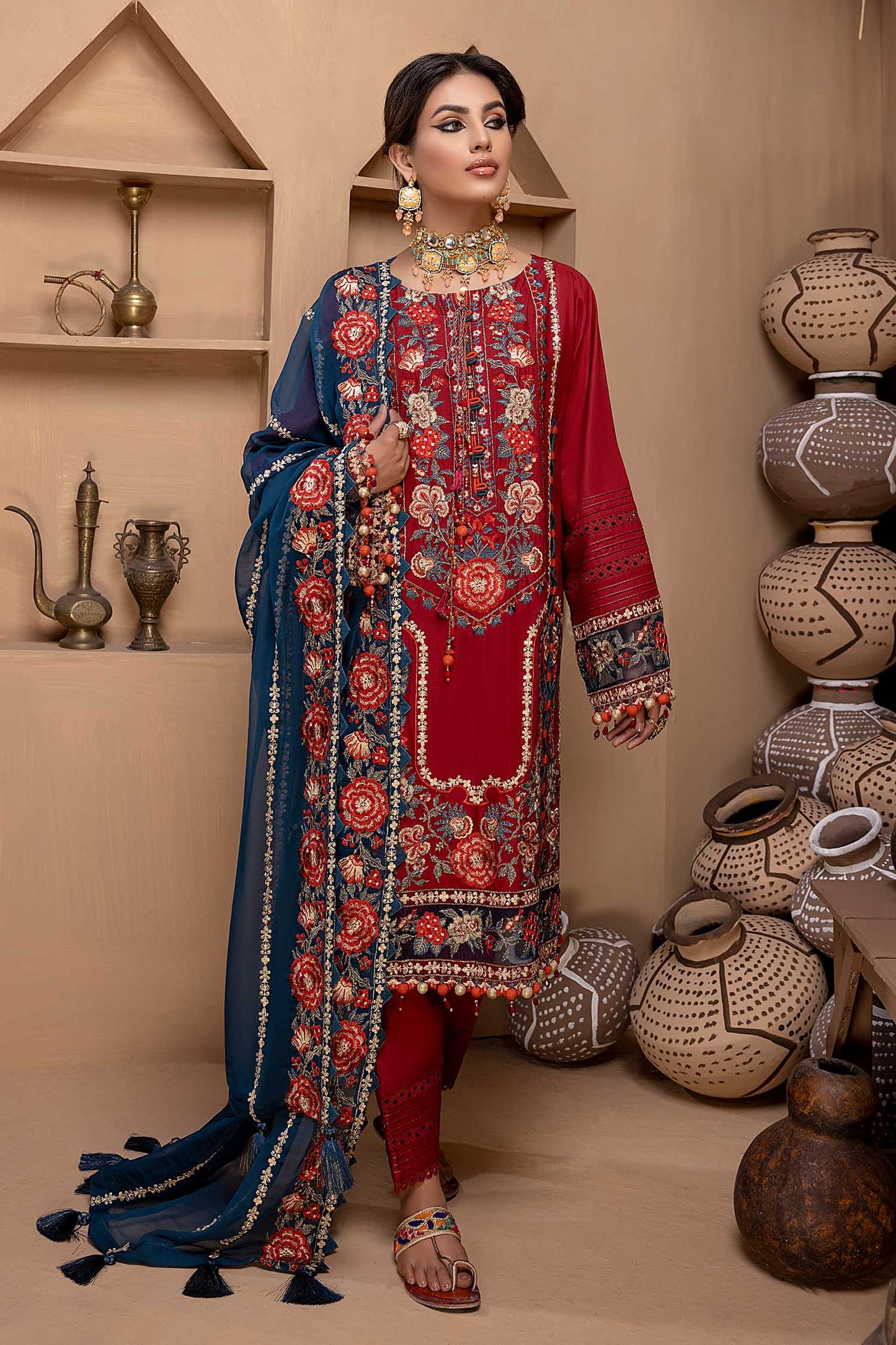 Firebrick - Exclusive Unstitch Lawn