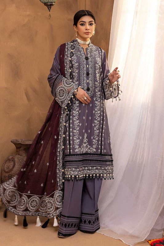 Purple Taupe - Exclusive Unstitch Lawn