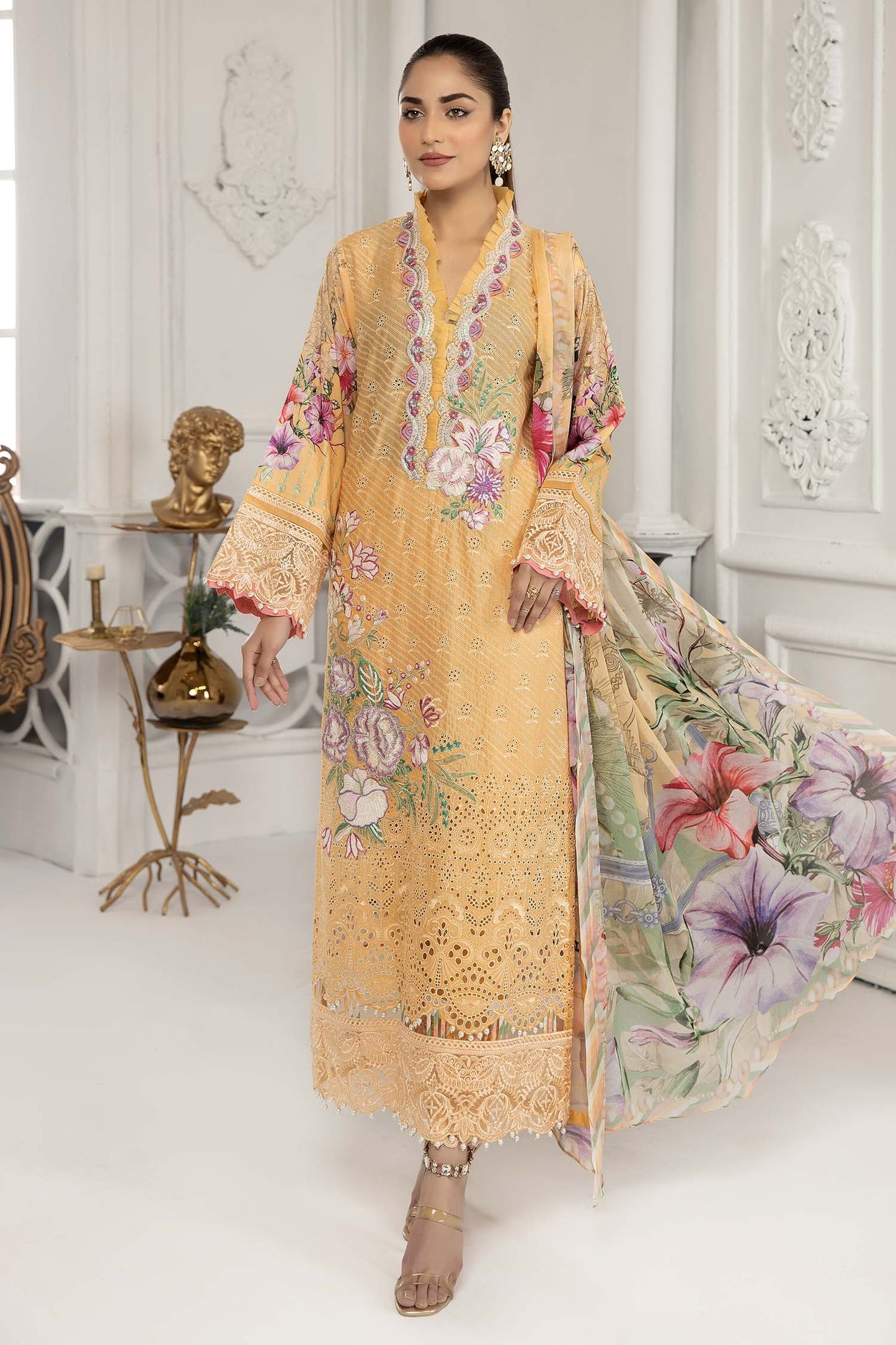 Maize - Chikankari Lawn 3PC